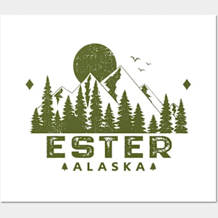 Ester Alaska Mountain Souvenir Posters and Art